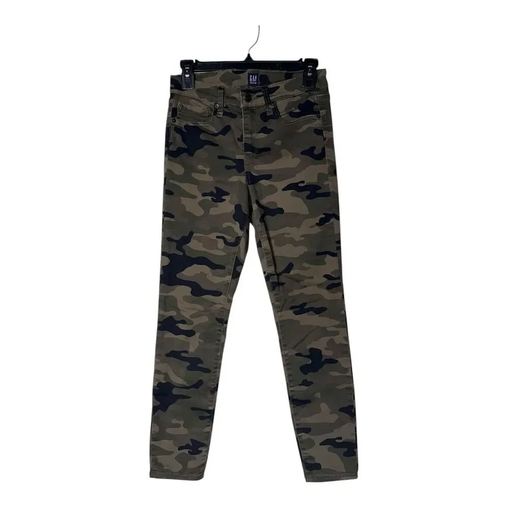 2026. Gap Women's Skinny Fit Camo Jeans Size 27 Multicolor Mid Rise‎ Denim